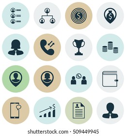 Set Of Hr Icons On Pin Employee, Wallet And Employee Location Topics. Editable Vector Illustration. Includes Staff Member, Increase, Cash And More Vector Icons.