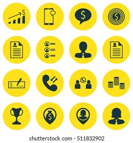 Set Of Hr Icons On Pin Employee, Curriculum Vitae And Tournament Topics. Editable Vector Illustration. Includes List, Pin, Job And More Vector Icons.