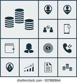 Set Of Hr Icons On Successful Investment, Business Woman And Cellular Data Topics. Editable Vector Illustration. Includes Chat, Dollar, Growth And More Vector Icons.