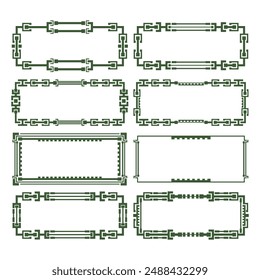 A set of HUD elements. Frame. Isolated on white background. Vector illustration.