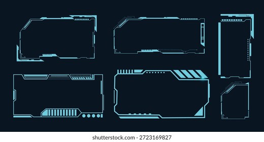 Conjunto de diseño de marco de interfaz de juego HUD