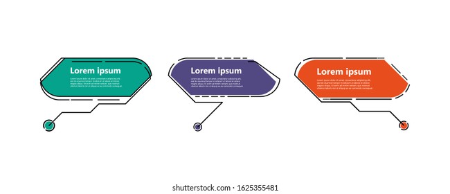 Set of HUD style layouts for web, brochure, presentation or infographics. Futuristic callout bar labels, information call box bars and modern digital info boxes layout templates. Callouts titles.