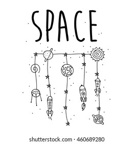 Set of huge universe infographic illustration. Vector thin lines icons stars in galaxy design concept. Vector Illustration. eps10