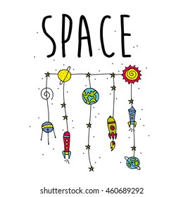 Set of huge universe infographic illustration. Vector thin lines icons stars in galaxy design concept. Vector Illustration. eps10