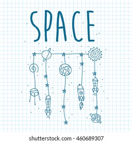 Set of huge universe infographic illustration. Vector thin lines icons stars in galaxy design concept. Vector Illustration. eps10