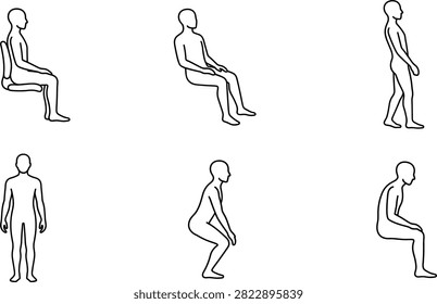 Set human body posture