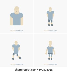 Set human body. Vector character for you work. Flat vector background EPS 10
