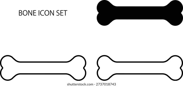 Set human bones icons