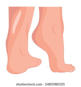 Set von Human Feet Flat Icons 

