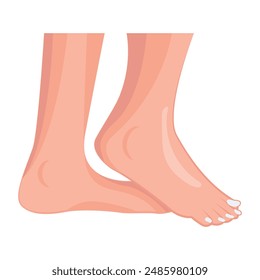 Set of  Human Feet Flat Icons 

