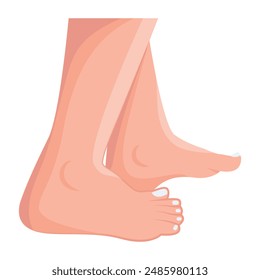 Set of  Human Feet Flat Icons 


