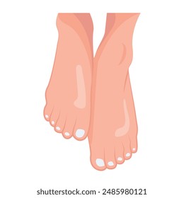 Set of  Human Feet Flat Icons 


