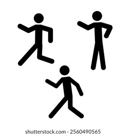  a set of human figures in different poses, a sketch, a flat vector illustration on a white background, a group of people