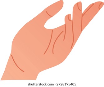Satz von menschlichen Handgesten-Illustrationen im klaren, flachen Vektorstil