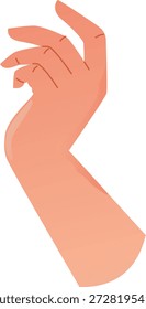 Satz von menschlichen Handgesten-Illustrationen im klaren, flachen Vektorstil