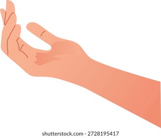 Satz von menschlichen Handgesten-Illustrationen im klaren, flachen Vektorstil
