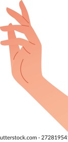 Satz von menschlichen Handgesten-Illustrationen im klaren, flachen Vektorstil