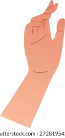 Satz von menschlichen Handgesten-Illustrationen im klaren, flachen Vektorstil