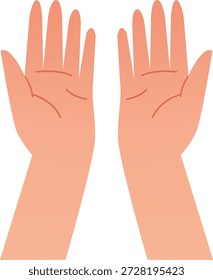 Satz von menschlichen Handgesten-Illustrationen im klaren, flachen Vektorstil