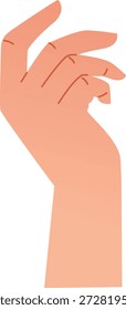 Satz von menschlichen Handgesten-Illustrationen im klaren, flachen Vektorstil