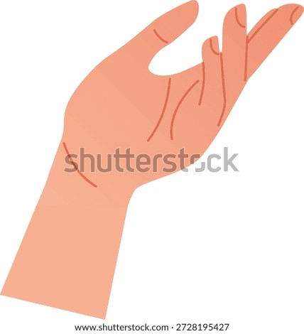 Set of human hand gesture illustrations in clean flat vector style