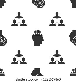 Establecer la estrategia de rompecabezas humanos, la base del equipo del Proyecto y la base del equipo del Proyecto en un patrón ininterrumpido. Vector