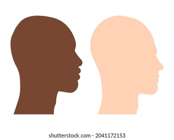 Set of human head symbol