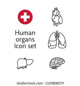 Set of Human Internal Organs. Line Icons. Simple vector illustrations.