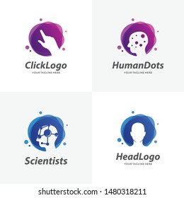 Set of Human Logo Design Templates