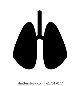 set of human lungs icon image 