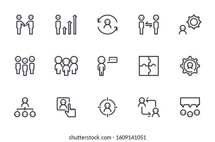 Set Human Management Human Organization Business Stock Vector (Royalty ...