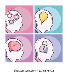 Set of human minds card