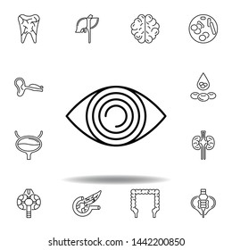 set of human organs eye outline icon. Signs and symbols can be used for web, logo, mobile app, UI, UX