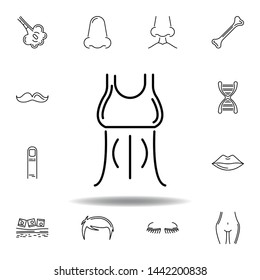 set of human organs female trunk outline icon. Signs and symbols can be used for web, logo, mobile app, UI, UX