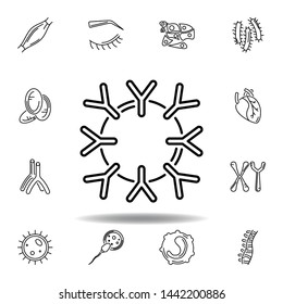 set of human organs immune system outline icon. Signs and symbols can be used for web, logo, mobile app, UI, UX