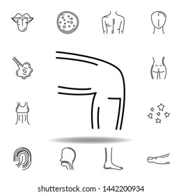 set of human organs men knee outline icon. Signs and symbols can be used for web, logo, mobile app, UI, UX