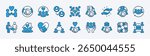 Set of human relationship icon. Partnership, friendship or connection of people, person, employee, staff, group, team, family. Contains handshake, work, contract agreements. Vector illustration