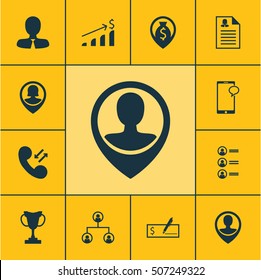 Set Of Human Resources Icons On Pin Employee, Tree Structure And Job Applicants Topics. Editable Vector Illustration. Includes Resume, Employee, Female And More Vector Icons.