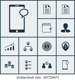 Set Of Human Resources Icons On Messaging, Job Applicants And Female Application Topics. Editable Vector Illustration. Includes Purse, Applicants, Employee And More