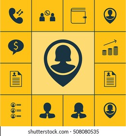 Set Of Human Resources Icons On Business Deal, Coins Growth And Job Applicants Topics. Editable Vector Illustration. Includes List, Purse, Discussion And More Vector Icons.