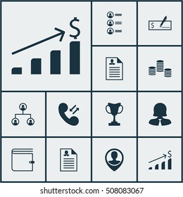 Set Of Human Resources Icons On Employee Location, Cellular Data And Female Application Topics. Editable Vector Illustration. Includes Check, Male, Structure And More Vector Icons.
