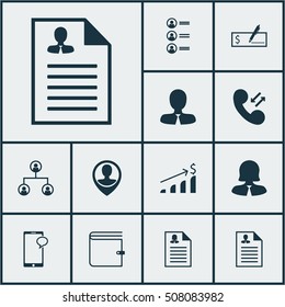 Set Of Human Resources Icons On Manager, Bank Payment And Female Application Topics. Editable Vector Illustration. Includes Tree, Employee, Male And More Vector Icons.