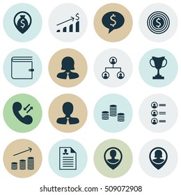 Set Of Human Resources Icons On Business Woman, Tree Structure And Job Applicants Topics. Editable Vector Illustration. Includes Career, Map, Dollar And More Vector Icons.