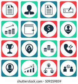 Set Of Human Resources Icons On Tree Structure, Money And Money Navigation Topics. Editable Vector Illustration. Includes Coins, Purse, Structure And More Vector Icons.