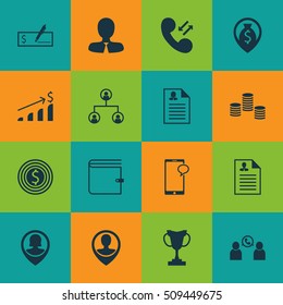 Set Of Human Resources Icons On Phone Conference, Female Application And Wallet Topics. Editable Vector Illustration. Includes Increase, Stacked, Cup And More Vector Icons.