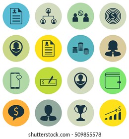 Set Of Human Resources Icons On Tournament, Business Woman And Curriculum Vitae Topics. Editable Vector Illustration. Includes Bank, Organisation, Goal And More Vector Icons.