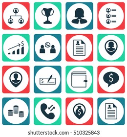 Set Of Human Resources Icons On Job Applicants, Money And Cellular Data Topics. Editable Vector Illustration. Includes Prize, Pin, Bank And More Vector Icons.