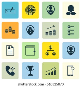 Set Of Human Resources Icons On Money, Cash Navigation And Job Applicants Topics. Editable Vector Illustration. Includes Money, Dollar, Female And More Vector Icons.