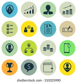 Set Of Human Resources Icons On Bank Payment, Wallet And Tournament Topics. Editable Vector Illustration. Includes Growth, Career, Wallet And More Vector Icons.