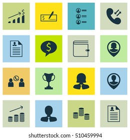 Set Of Human Resources Icons On Business Woman, Female Application And Cellular Data Topics. Editable Vector Illustration. Includes Trophy, Female, Opinion And More Vector Icons.